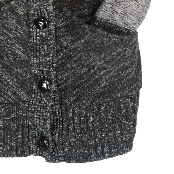 Banana Republic Cardigan Sweater Womens M Gray Pockets Duster 100% Merino Wool - Picture 5 of 8